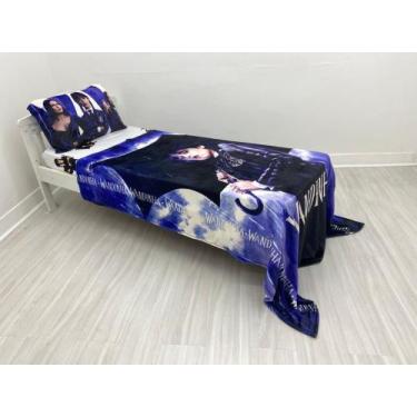 Imagem de Manta E Fronha Wandinha, Cobertor Fleece Solteiro Macio , 2p MS-WA1 - 