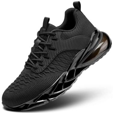 Imagem de Tênis de caminhada masculino Air Blade, tênis de corrida, casual, moderno, confortável, antiderrapante, para trabalho, esportivo, tênis esportivo, Z09 preto, 37