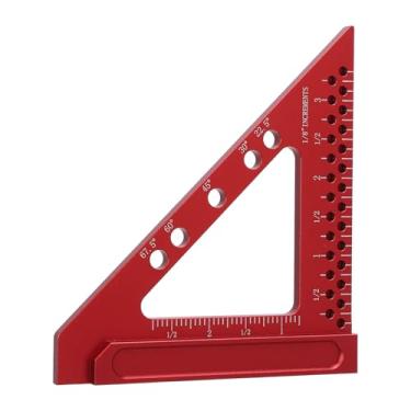 Imagem de Carpenter Square, Régua Triangular para Carpintaria Em Liga de Alumínio Com Marcações Escala Visíveis para Medições Precisas para Sala de Aula, Escritório, Projetos Domésticos