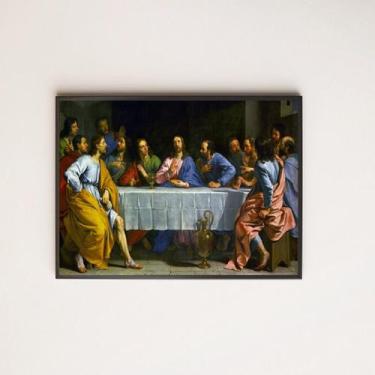 Imagem de Quadro Decorativo Santa Ceia 33x24cm - com vidro - Quadros On-line, Ma