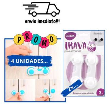 Imagem de Trava De Segurança Proteção Para Gaveta Porta Armário Geladeira Bebê C