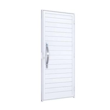 Imagem de Porta de Giro de Alumínio Lambri 215 x 89 x 6,5 cm com Puxador Esquerd