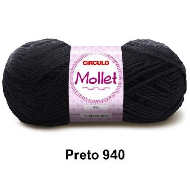 Imagem de Lã Fio Mollet Círculo 100g 200m Novelo - Tricô e Crochê 1/2, 940 - Pre
