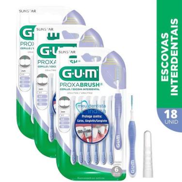 Imagem de Escova Interdental Ultra Fina  0.6mm  GUM  18 unidades