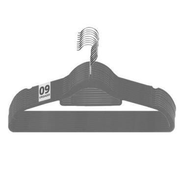 Imagem de Kit 9 Cabides De Veludo Organizador Roupa Armário Cabideiro - Belakaza