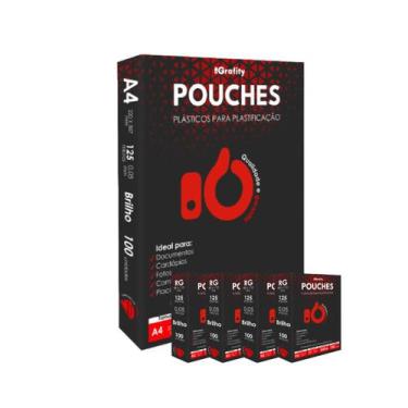 Imagem de Plastico Plastificação 500 Grafity 4 Cento Rg, 1 Cento A4 0,05mm 125 M