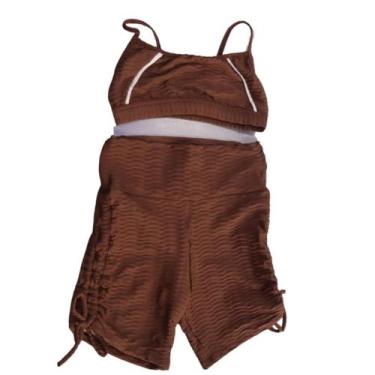 Imagem de Conjunto Fitness Top Shorts Feminino Academia Poliamida Uv50 - Estação