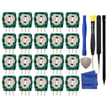 Imagem de iParto- Pacote com 20 potenciômetros de substituição de 2K3 Ohm para controle DualShock Sony PlayStation 5 PS5 DualSense / PS4 Trim Pot Resistor Thumbstick Module Sensor f