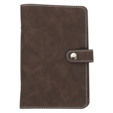 Imagem de PATIKIL A6 Capa de fichário de couro PU, 6 anéis, protetor de fichário de folhas soltas, capa de fichário de anel redondo, fichário recarregável para reuniões, photocard, pasta de caderno, orçamento,