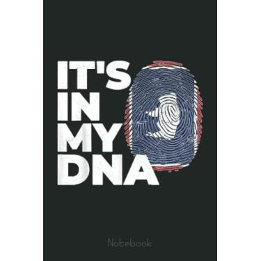 Imagem de Patriotism Flag Pride Patriot It's in my DNA Wyoming Notebook: US Memorial Day, Journal 6 x 9, 110 Page Blank Lined Paperback Journal/Notebook Gift For Family Friends
