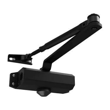 Imagem de Mola Aérea Hidráulica para Porta, Fechador Automático com Regulagem de Força e Velocidade, Força 2 45-60 Kgs (Preto)
