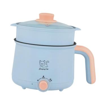 Imagem de WeiLaiKeQi Panela elétrica quente 1,8L Ramen Cooker Cookware Multiuso Sopa Panela Macarrão Panela Elétrica para Aveia Ramen Macarrão Bife, Panela E Vaporizador