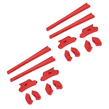Imagem de SAUCER Kit de borracha para substituição de peças de nariz e mangas de têmpora para Oakley Flak Jacket | Flak Jacket XLJ Óculos de sol - Vermelho + Vermelho