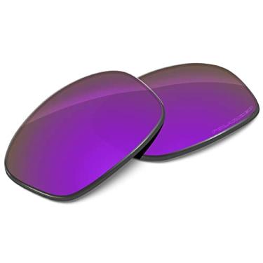 Imagem de Tintart Lentes de substituição de desempenho compatíveis com Oakley Splinter polarizado gravado-ameixa roxa