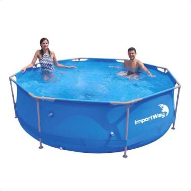 Imagem de Piscina Borda Estruturada 5.200 Litros PVC 3 M x 76 cm Cor Azul Com Ki