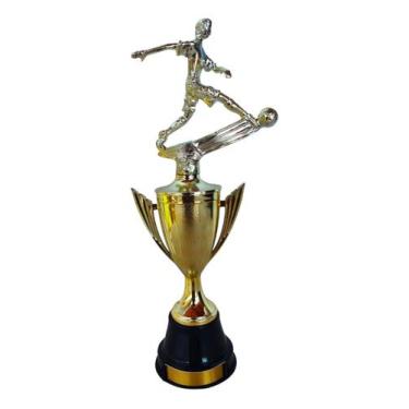 Imagem de Trofeu Premiação Destaque Modelo Futebol Brilhante - Brasil Gold, Amar