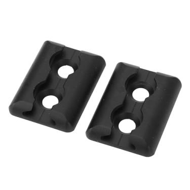 Imagem de Placa de Amarração, 1Pair Aluminum Ligy Tie Bely Plate Treat Bating System âncoras para Motorhomes de Avião Van Ambulâncias Preto