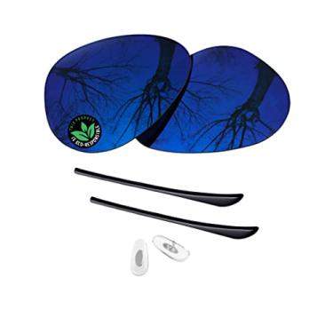 Imagem de Raydi Lentes de reposição de policarbonato e kits de borracha para óculos de sol RayBan Aviator RB3025 58 mm, Espelhado azul trilha - polarizado, Tamanho �nico