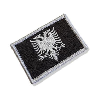 Imagem de BP0221-002 Bandeira Albânia Patch Bordado 7,5x5,0cm - BR44