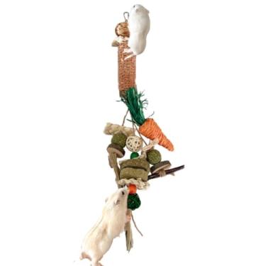 Imagem de Brinquedo para mastigar coelho palitos de mastigar gaiola para animais de estimação, brinquedo de mastigação de coelho para cobaia, hamster, feito à mão, ranger de dentes, brinquedo de dentição de