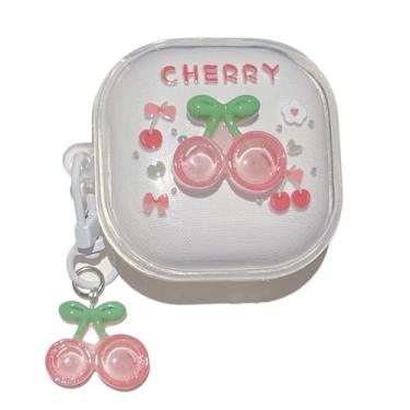 Imagem de QYFZXLV Capa transparente para Samsung Galaxy Buds FE/2 Pro/Pro/Live/Buds 2, capa protetora para fones de ouvido à prova de choque, presente para meninos e meninas (B)