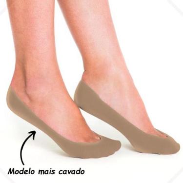 Imagem de 6 Pares Meia Sapatilha Invisível Fio 70 Cavada Trifil 6136, Natural, U