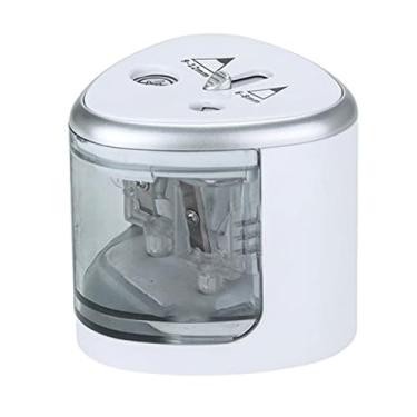 Imagem de Dressnu Apontador de lápis elétrico com furo duplo para lápis NO.2 operados por bateria 7,6 x 7,95 x 6 cm