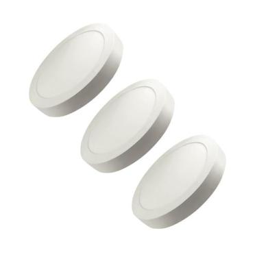 Imagem de 3 Plafon Superled Sobrepor 24w Biv 6500k Redondo Ourolux