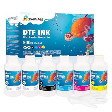 Imagem de Aquaimage Tinta DTF premium 3000 ml, tinta de transferência DTF para filme PET, refil de tinta para cabeças de impressão Epson ET-8550, XP-15000, XP600, I3200, L1800, impressão direta para
