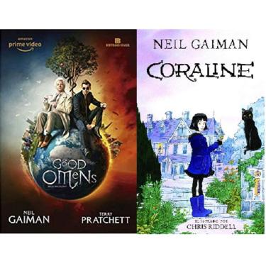 Imagem de Kit 2 Livro Neil Gaiman Good Omen Belas Maldições + Coraline
