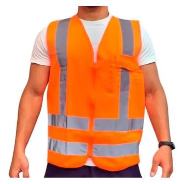 Imagem de Colete Xg Segurança Refletivo Tipo Blusão Sinalização Laranj - INDEPEN