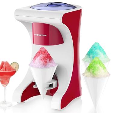 Imagem de Máquina de gelo raspado com cone de neve com 3 copos de plástico reutilizáveis, máquina de lama de mesa para cone de neve caseiro, bolas de neve, coquetéis congelados e muito mais, com tapete