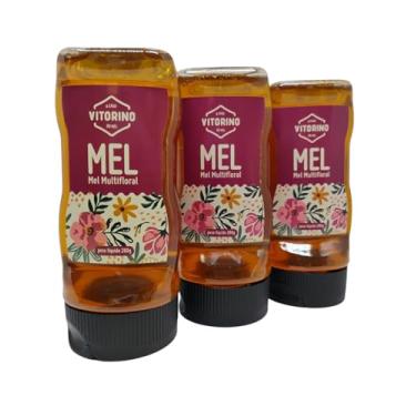 Imagem de Mel Puro de Abelha Florada Silvestre 100% Natural - Bisnaga 280g Kit 3UN