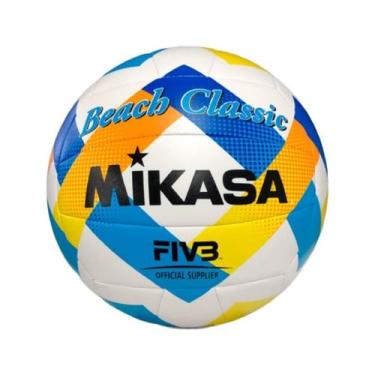 Imagem de Bola Vôlei de Praia Mikasa Bv543c-vxa-y, Branco, Amarelo, Azul