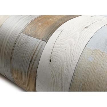 Imagem de ROSEROSA Retire e cole papel de parede autoadesivo de madeira sintética de PVC que cobre o forro de prateleira superior LW451