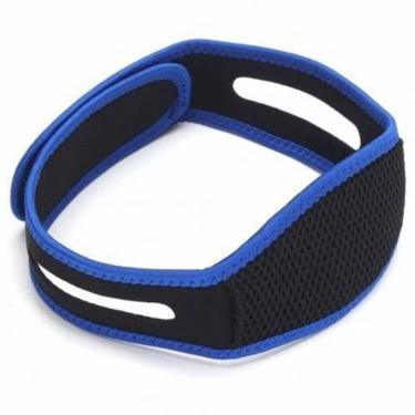 Imagem de Faixa 2 Pontas Anti Ronco Apneia Ajustavel Preto Com Azul