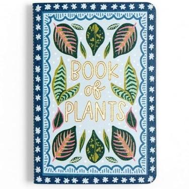 Imagem de Pippi Post Caderno mini livro de plantas, diário de couro fofo de 7,5 x 11,8 cm, bloco de notas de bolso azul, pequeno bloco de notas para jardinagem, jardim e presentes para amantes de plantas