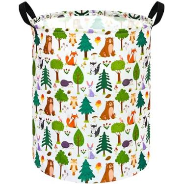 Imagem de MAIZMZ Cesto De Roupa Suja Infantil Para Animais, Berçário, Organizador Roupas Presente, Caixa Brinquedos, Baú Grande Lona Dobrável Casa/Dormitório/Cozinha/Animal Estimação/Escritório/Armário/Pratel