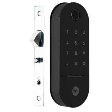 Imagem de Fechadura Digital Lia BP Porta de Correr Preta Fosca Yale