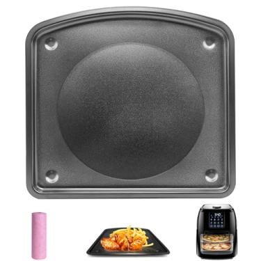 Imagem de GWYXC Peças de reposição para fritadeira a ar digital Chefman Compact 6,3 Qt 4 em 1, fritadeira a ar, 25 cm × 24 cm, bandeja coletora para churrasqueira, acessórios para bandeja