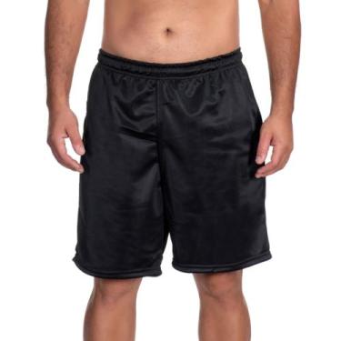 Imagem de Bermuda Esportiva Masculina Poliéster Fitness - Infielder Basic, Preto
