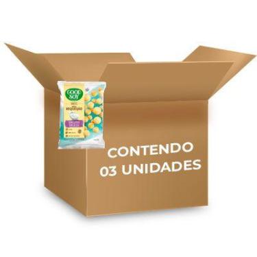 Imagem de Snacks de soja good soy sabor requeijão contendo 3 pacotes de 25g cada