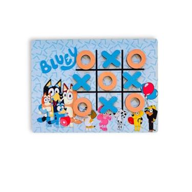 Imagem de Kit 10un Jogo da velha Mdf Bluey e Bingo Mdf Lembrancinha Aniversário