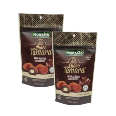 Imagem de 2 UND BOMBOM VEGANO DE TÂMARA SABOR CHOCOLATE 70% CHOCOTÂMARA VEGANUTRIS 100G