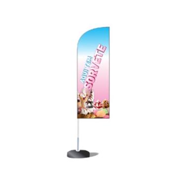 Imagem de Wind Banner Dupla Face 3mt Completo Personalizado Sorvete