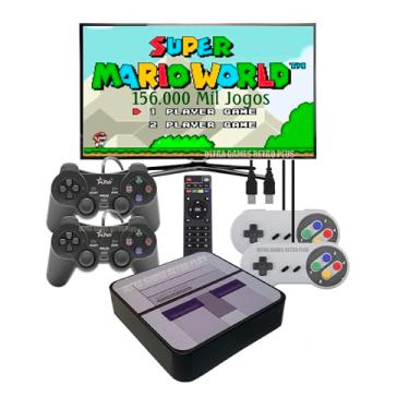 Imagem de Super Retro Premium Snes Edição Especial + 156 Mil jogos + 4 Controles + Atualizado
