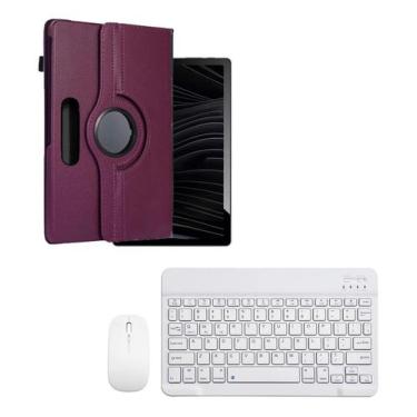 Imagem de Kit Mouse E Teclado+ Capa Para Tablet Vaio Tl10 - NoBrand, Roxo