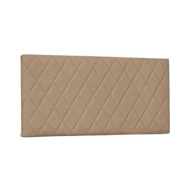 Imagem de Painel de Cama 90cm Diamante Suede Bege - Lucadi Home