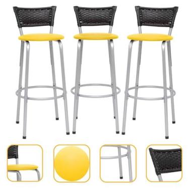 Imagem de kit 3 uni Banqueta Para Cozinha Gourmet Bancada Cadeira Balcão Bar Are