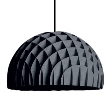 Imagem de Luminária Teto Tipo Pendente Colméia Mdf - Completa Cor: Preta